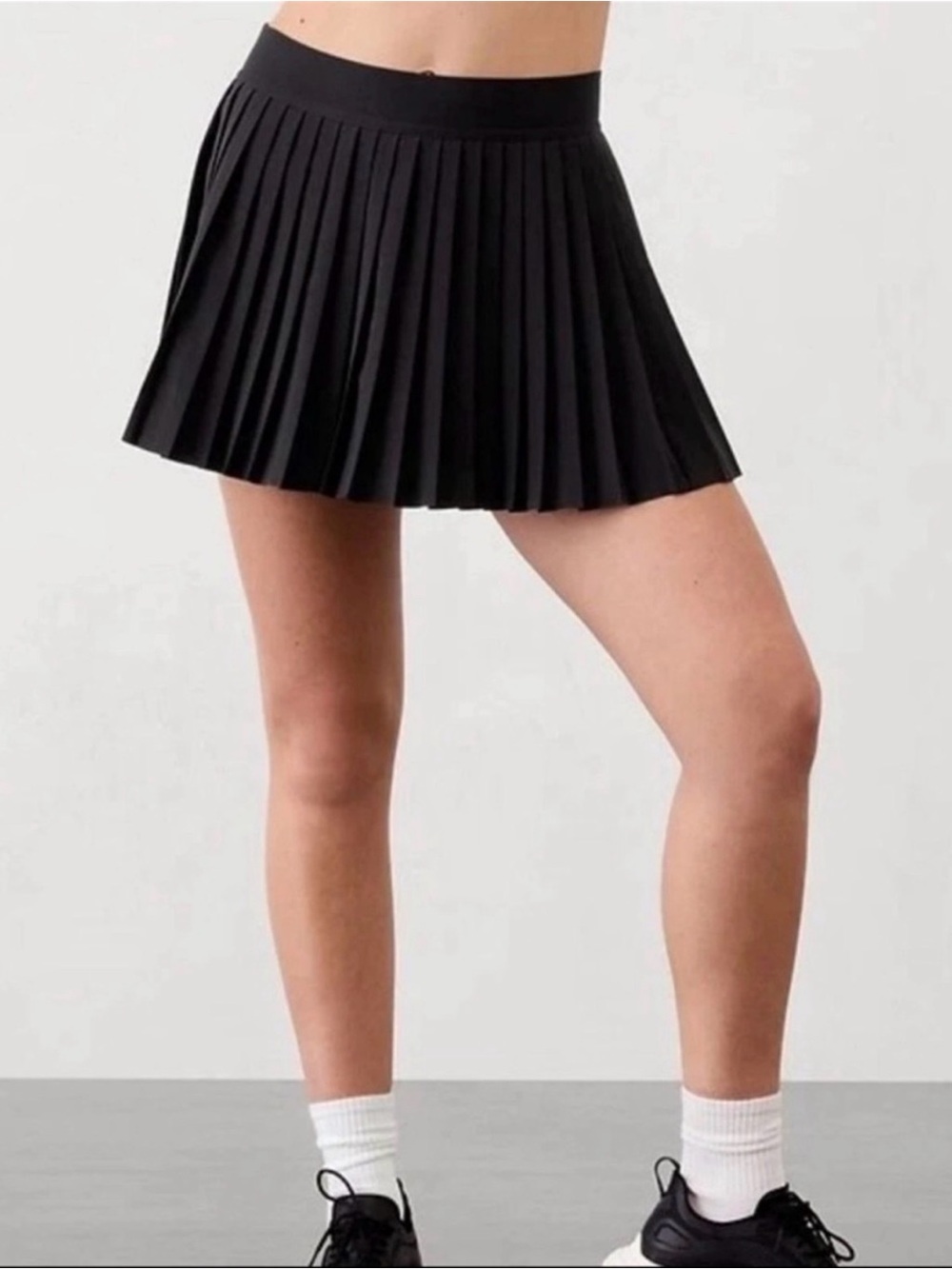 Athleta Match Point Black Pleated Skort Tennis Skirt small